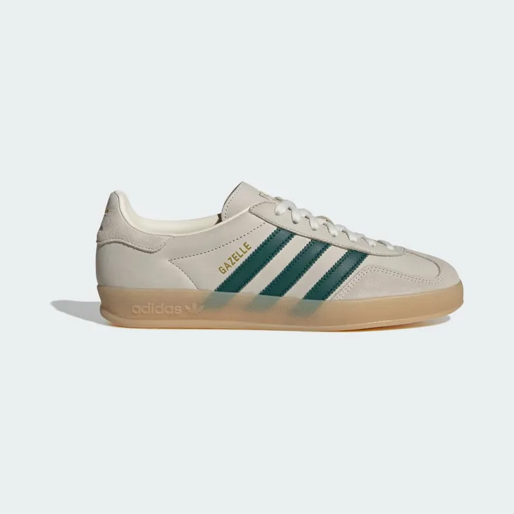 Adidas GAZELLE INDOOR SCHOENEN Cream White / Collegiate Green / Gum (IH9675)