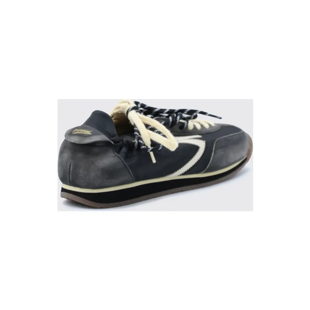 Puraai Panther Low-Top in Vegan Leather and Recycled Nylon Black (PU602P055)