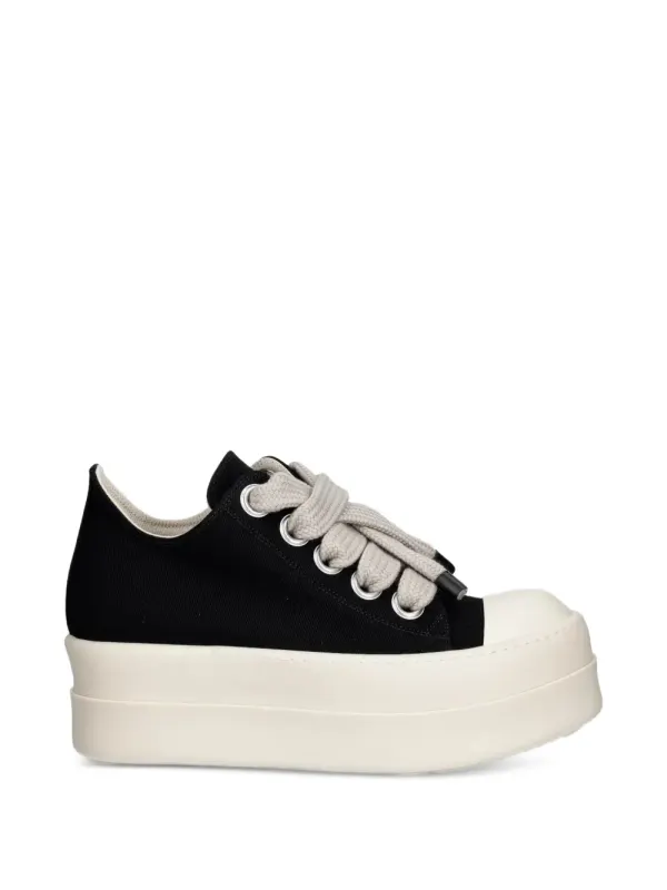 Rick Owens DRKSHDW Double Bumper sneakers with oversized veters – Black (DU01F4851DOW2)