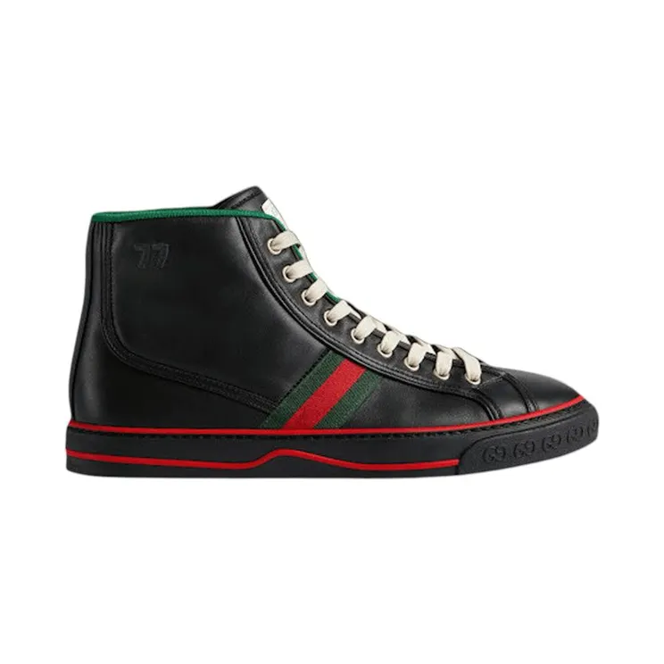 Gucci 1977 Leather High Top Black Green Red (644734-17L20-1074)