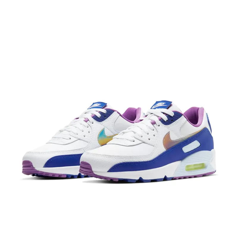 Nike Air Max 90 Easter Blue (2020) White/Washed Coral-Hyper Blue-Multi-Color (CT3623-100)
