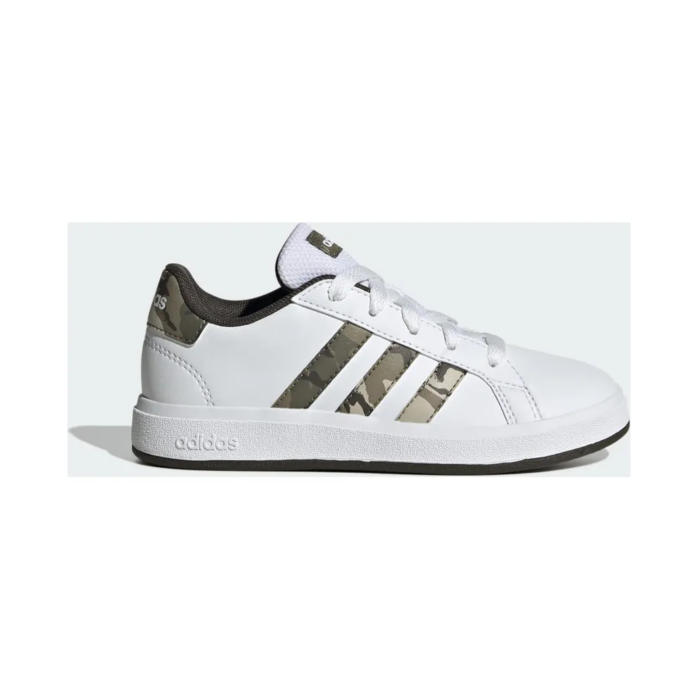adidas Grand Court 2.0 Kids Schuh Cloud White / Olive Strata S23 / Shadow Olive S22 (IF3669)
