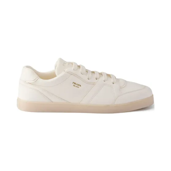 Prada Sneakers met logoprint – Beige (2EE442FG000013)