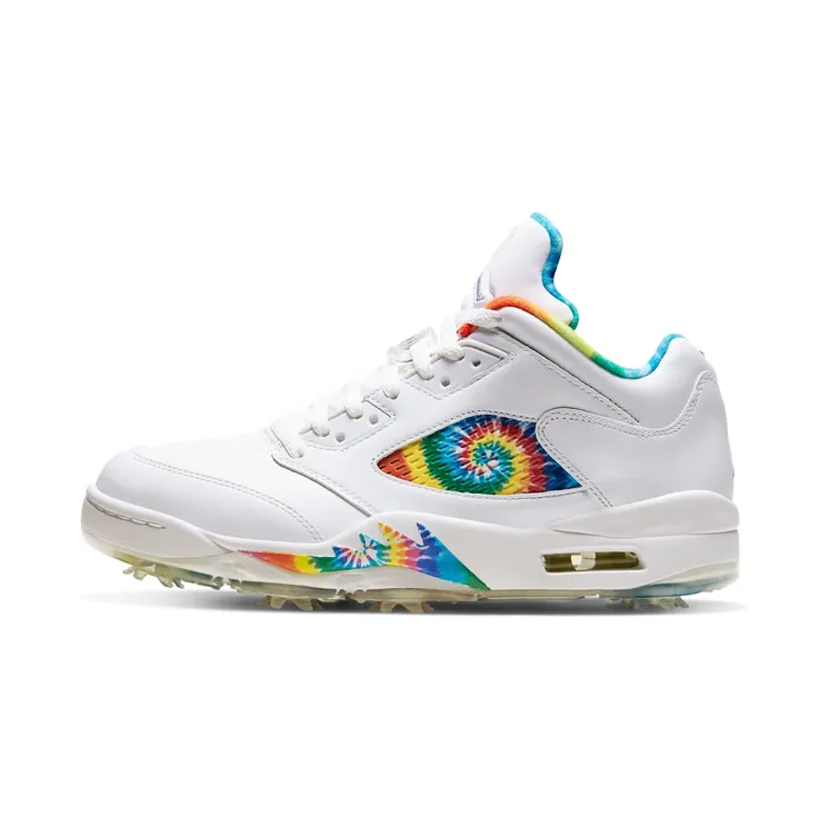 Air Jordan 5 Low Golf ‘Peace, Love, and Golf’ “Summit White / Deep Royal / Indigo Fog / Lemon Venom” (CW4205-100)