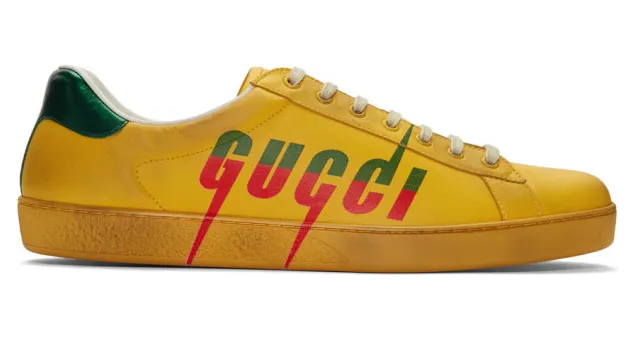 Gucci Yellow Blade New Ace Sneakers (576137 A38V0)