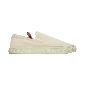 Acne Studios Black Canvas Slip-On Sneakers (AD0377-)