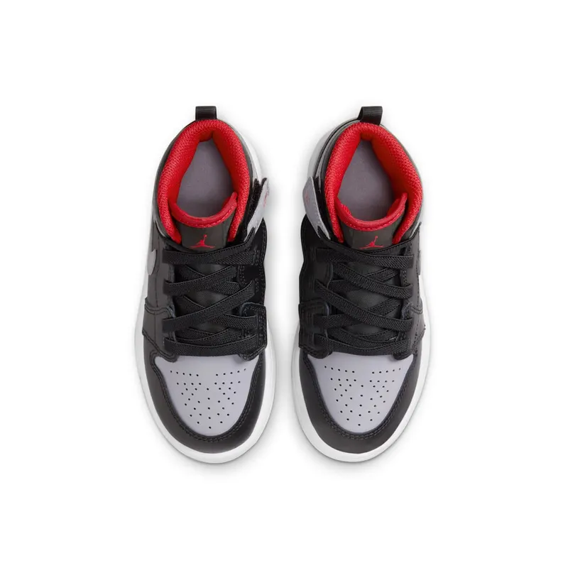 Jordan 1 Mid ALT Black Fire Red White Cement Grey (DR9745-006)