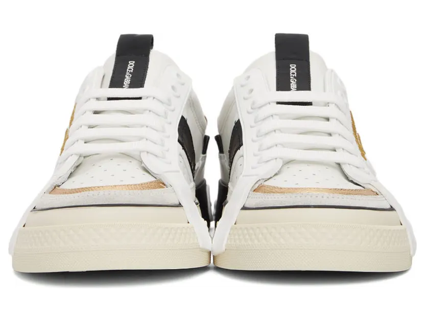 Dolce & Gabbana White & Black Contrasting 2.Zero Sneakers (CS1863 AO222) (2)