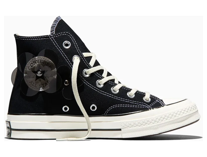 Converse Chuck 70 Hi 3-D Flourish Black Translucent Flowers (A20662C)
