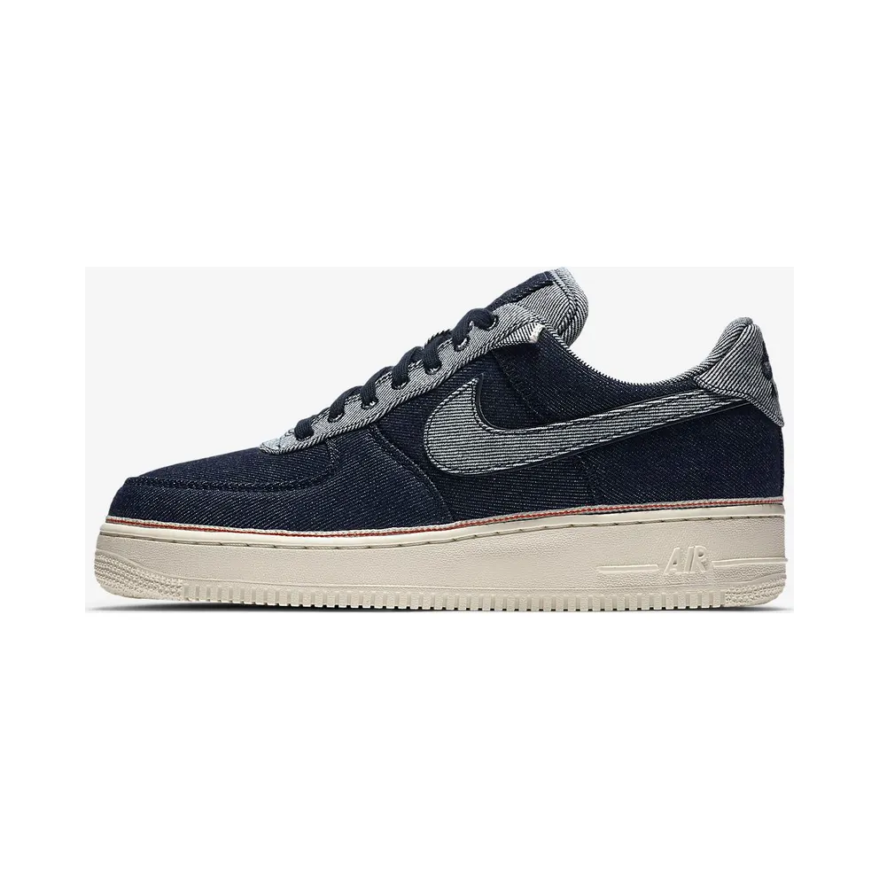 Nike Air Force 1 Low 3×1 Denim Raw Indigo Raw Indigo/Raw Indigo-Dark Obsidian-Total Orange-Summit White (905345-402)