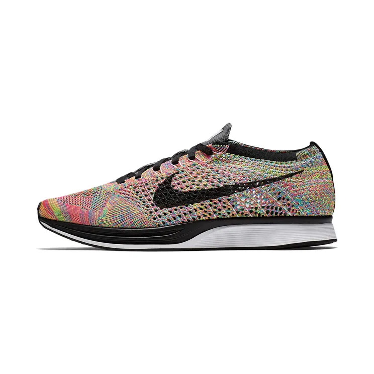 Nike Flyknit Racer Multicolor 2016 “Dark Grey / Blue Glow / Pink Foil / Black” (526628-004)