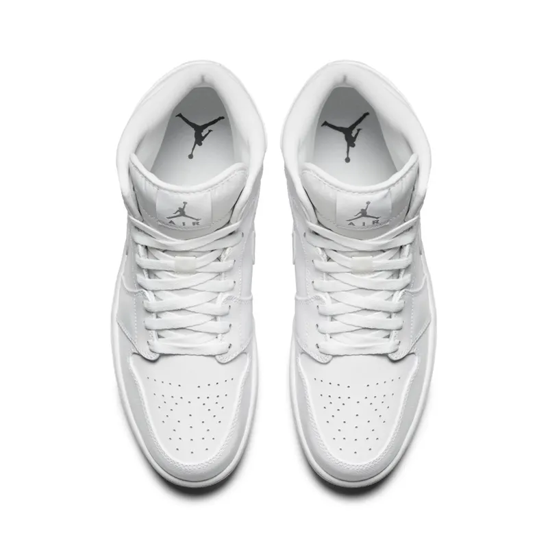 Jordan 1 Mid White Cool Grey (2014) White/Cool Grey-White (554724-120)