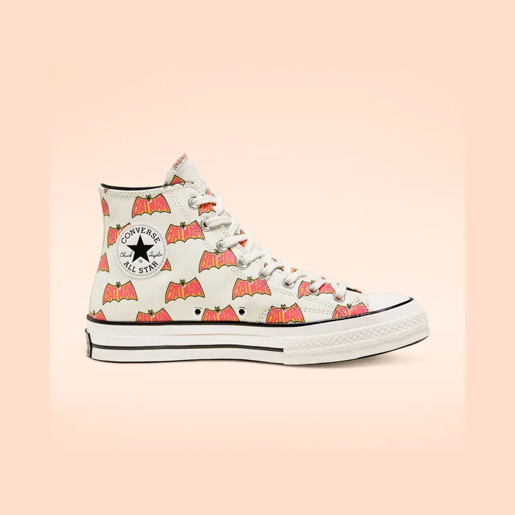 Converse Batman x Chuck 70 High ’80th Anniversary – White’ Egret/Pink/Black (167318C)