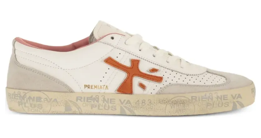 Premiata David 8097 leren sneakers – Beige (DAVIDD8097)
