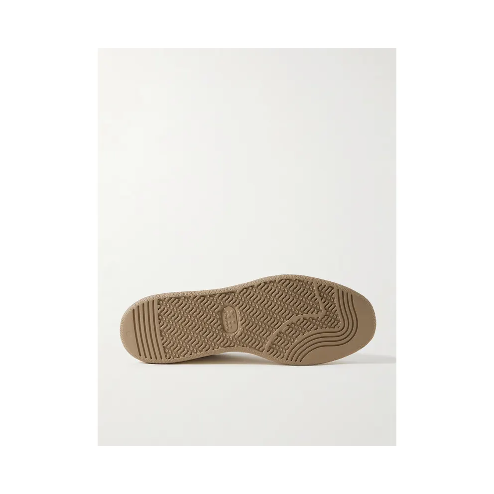 Officine Creative The Answer 001 Distressed Suede-Trimmed Leather White (OCUANSW001-CVCOM00000LC128)
