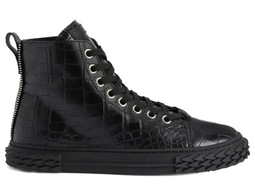 Giuseppe Zanotti Blabber sneakers met krokodillen-reliëf – Zwart (RU50037H01)