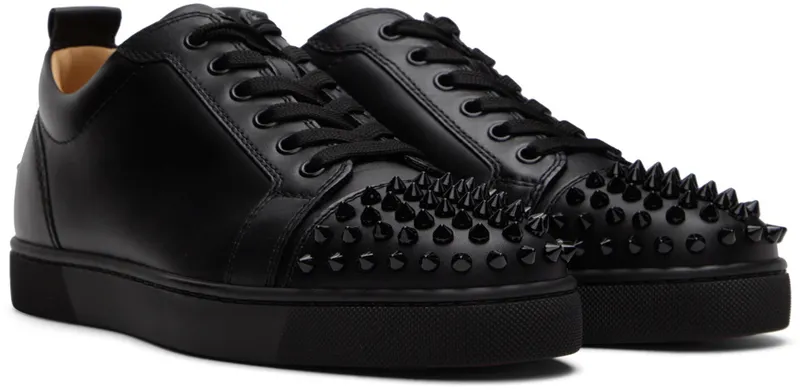 Christian Louboutin Black Louis Junior Spikes (1130573)