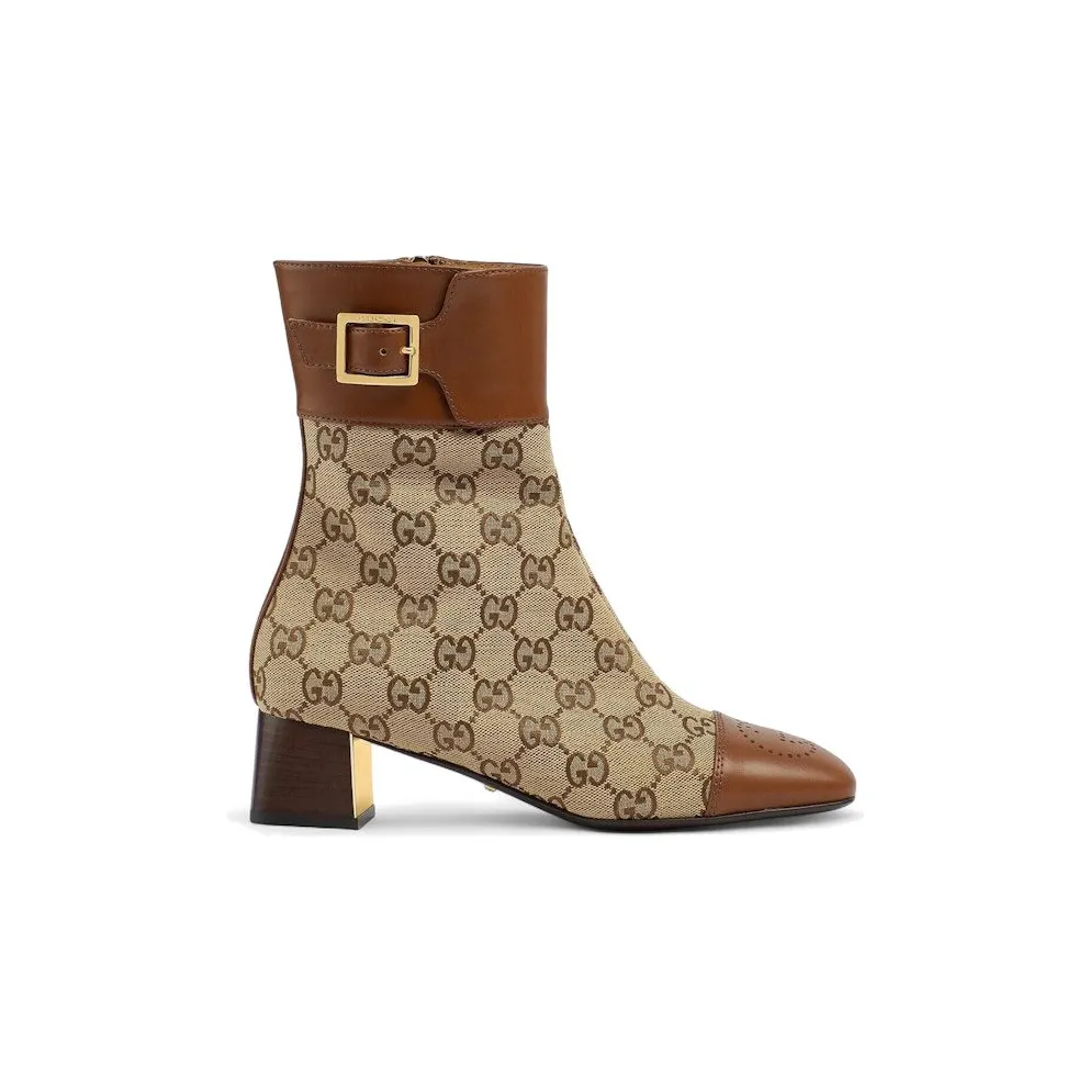 Gucci GG Monogram Ankle Boots Brown Beige (700023 21HH0 2582)