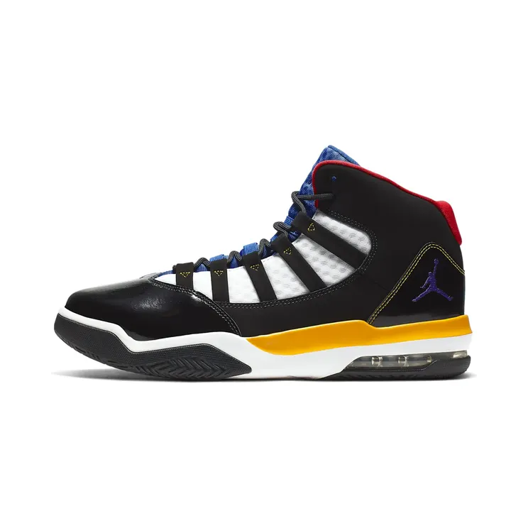 Jordan Max Aura ‘Rivals’ Black/Court Purple/White/Rush Blue/Yellow (CQ9451-001)