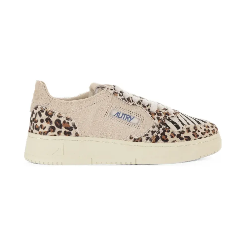 Autry Medalist Low with luipaardprint – Beige (AULWJA02)