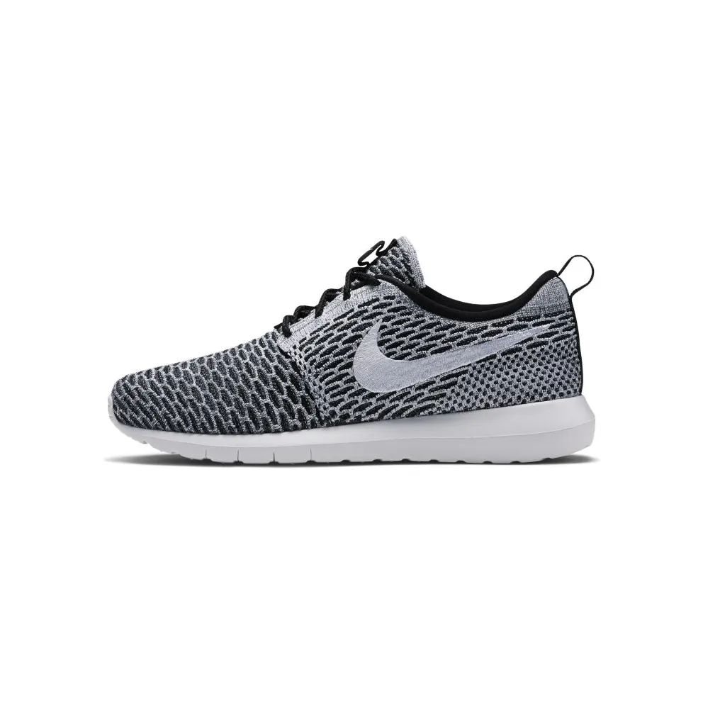 Nike Roshe Run Flyknit Black White (677243-008)