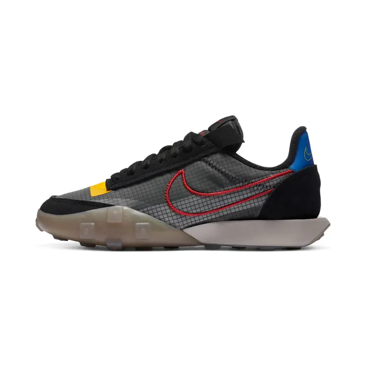 Nike Waffle Racer 2X “Black / Enigma Stone / Solar Flare / University Red” (CK6647-002)