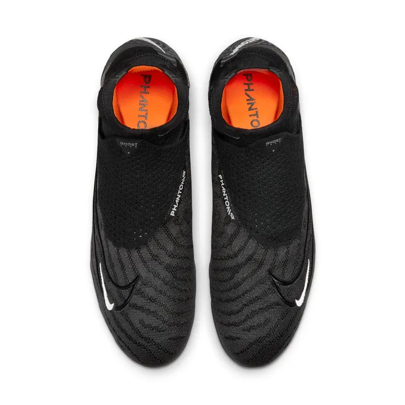 Nike Gripknit Phantom GX Elite Dynamic Fit FG Black Dark Smoke Grey Total Orange (DC9969-010)