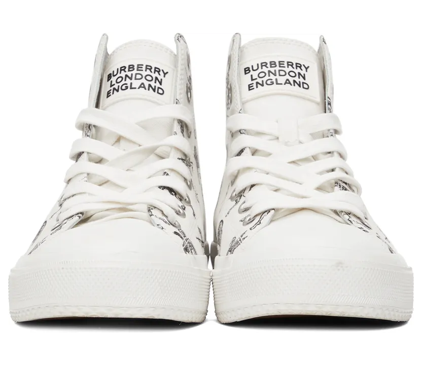 Burberry White Mythical Alphabet Larkhall Sneakers (8039478) (2)