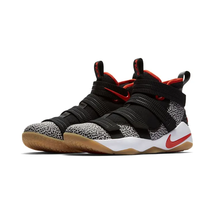 Nike LeBron Zoom Soldier 11 Safari “Black / White / Atmosphere Grey / Team Orange” (897646-006)