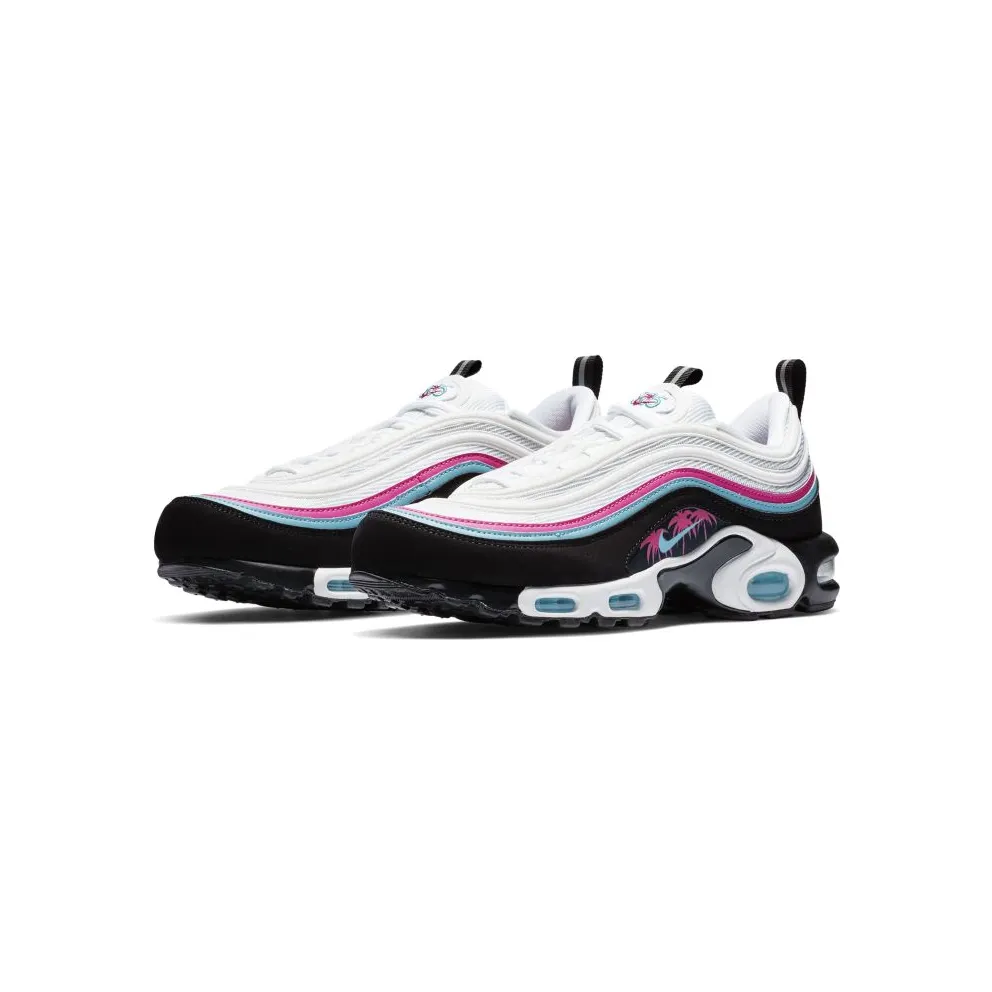 Nike Air Max Plus 97 Miami Away White/Blue Gale-Black-Laser Fuchsia (AV7936-101)