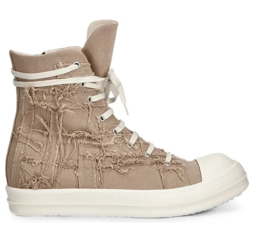 Rick Owens DRKSHDW High-Top-Sneakers im Used-Look – Grau (DU01F4800SLASH)