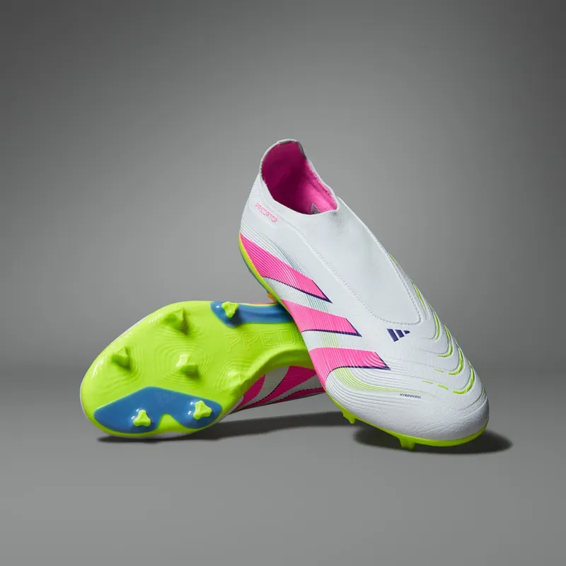 adidas Predator League Laceless FG/MG Cloud White Lucid Pink Lucid Lemon (ID3861)