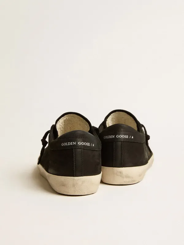 Golden Goose Super-Star In Black Nubuck With Perforated Star And Black Nubuck Heel Tab (GMF00105.F005223.90100) (4)
