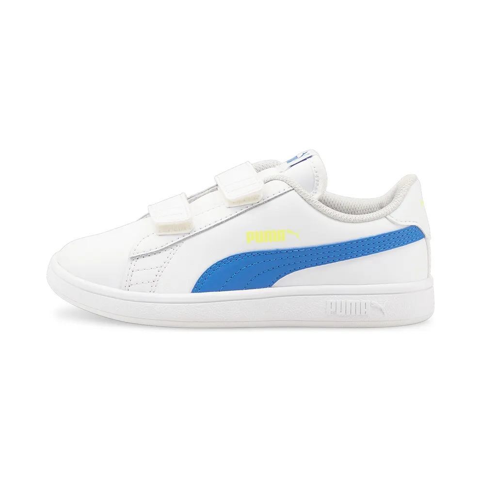Puma Smash v2 Leather sportscchoenen White/Blue (365173-33)