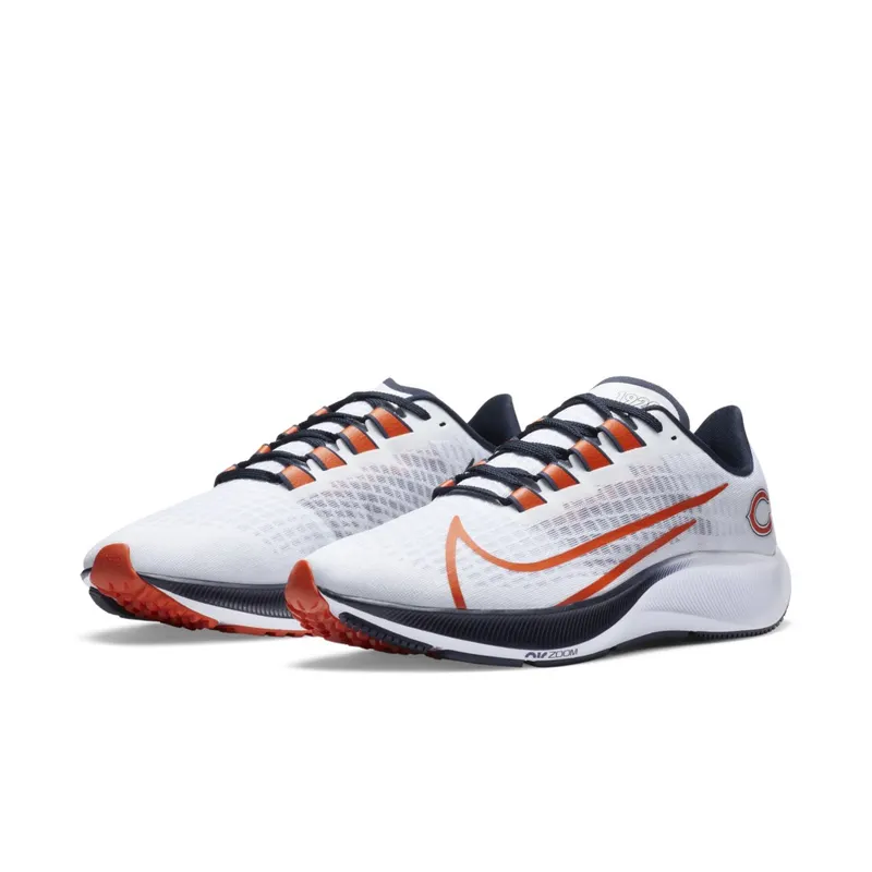 Nike Air Zoom Pegasus 37 Chicago Bears White/Pure Platinum-Marine-Brilliant Orange (CZ5433-100)