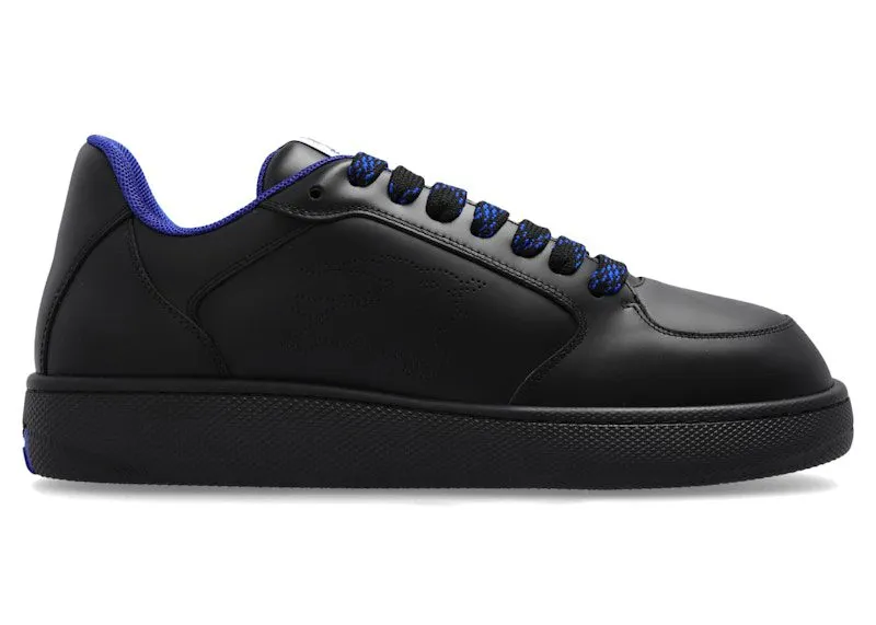 Burberry Leather Stock Sneaker Perforated Equestrian Knight Black (8095692)