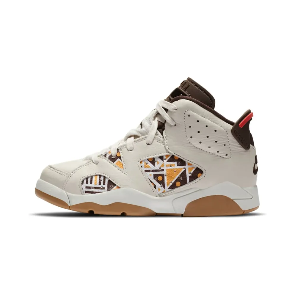 Air Jordan 6 Retro Quai54 Sail Brown (PS) (2020) (CZ6507-100)