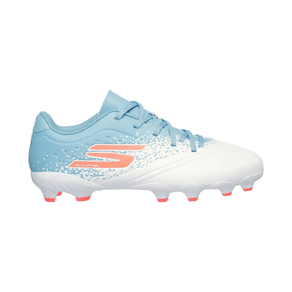 Skechers Razor 1.5 Jr Youth FG Shoes CM White/Turkoois, Size 38 (252060LWTQP)
