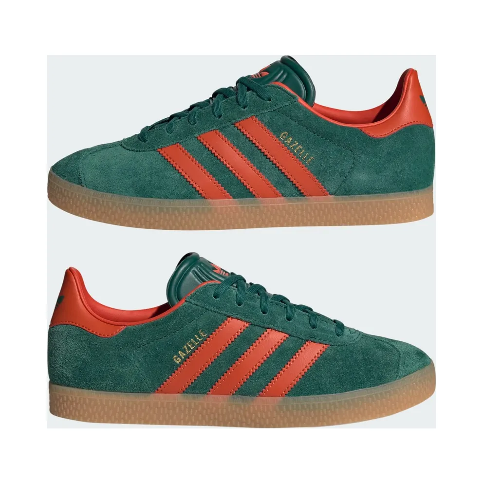 adidas Gazelle Kids Collegiate Green / Preloved Red / Gum (IE8604)