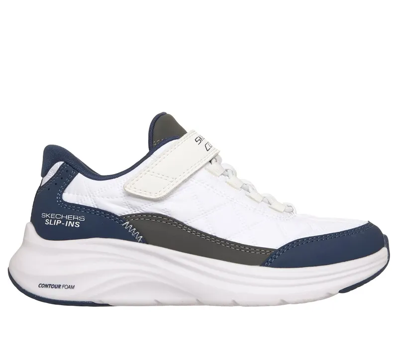 Skechers Contour Foam – Cozy Fit Sneaker White/Marine