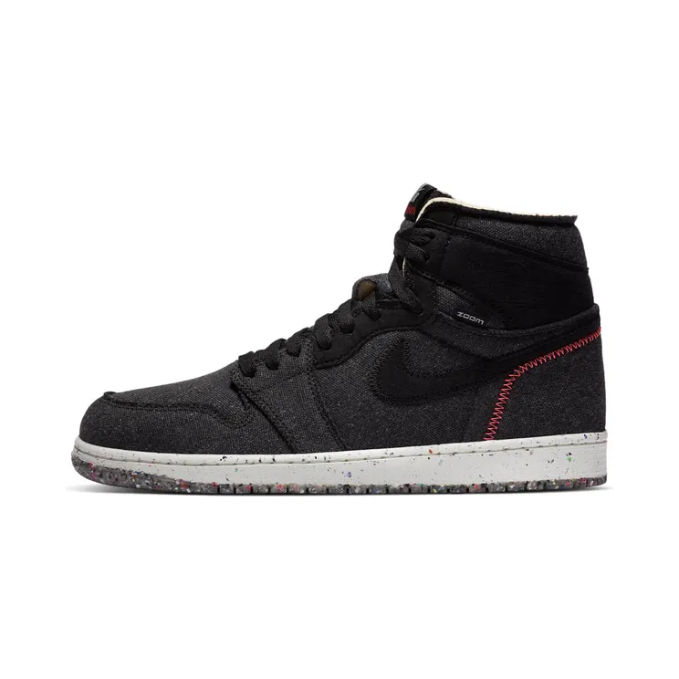 Air Jordan 1 High Zoom Space Hippie “Black / Wolf Grey / Flash Crimson” (CW2414-001)