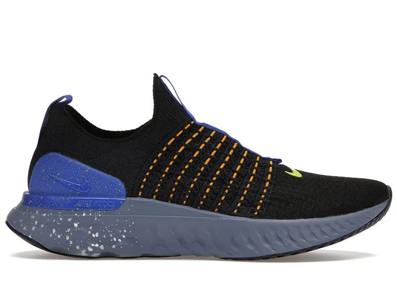 Nike React Phantom Run Flyknit 2 Black Hyper Royal (DZ4849-001)