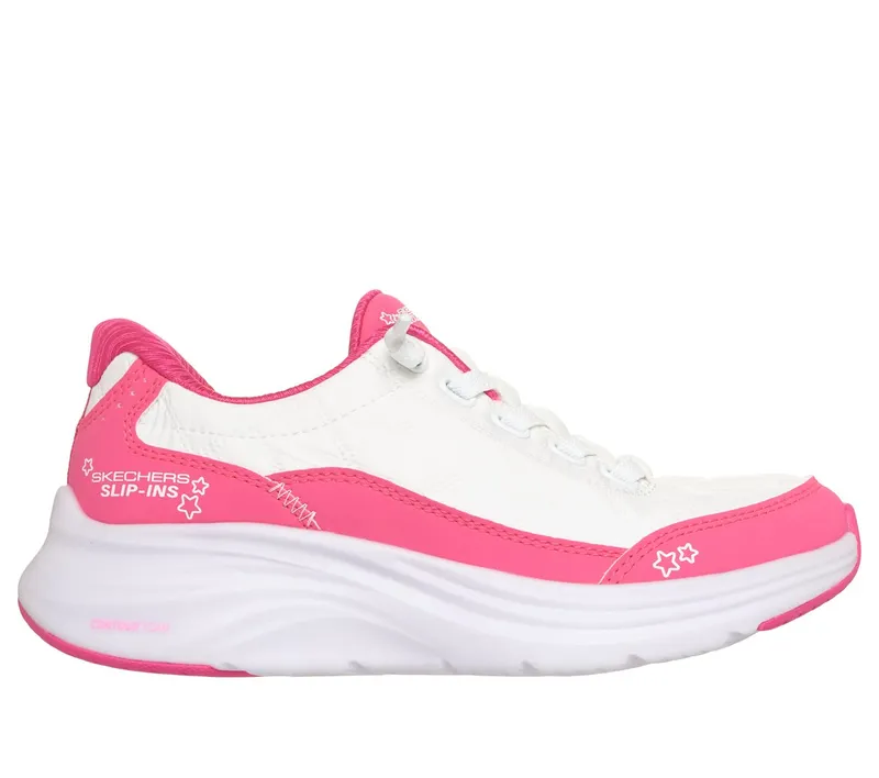 Skechers Slip-ins: Contour Foam “Cozy Fit Sneaker White / Heet Pink” (303949LWHPK)