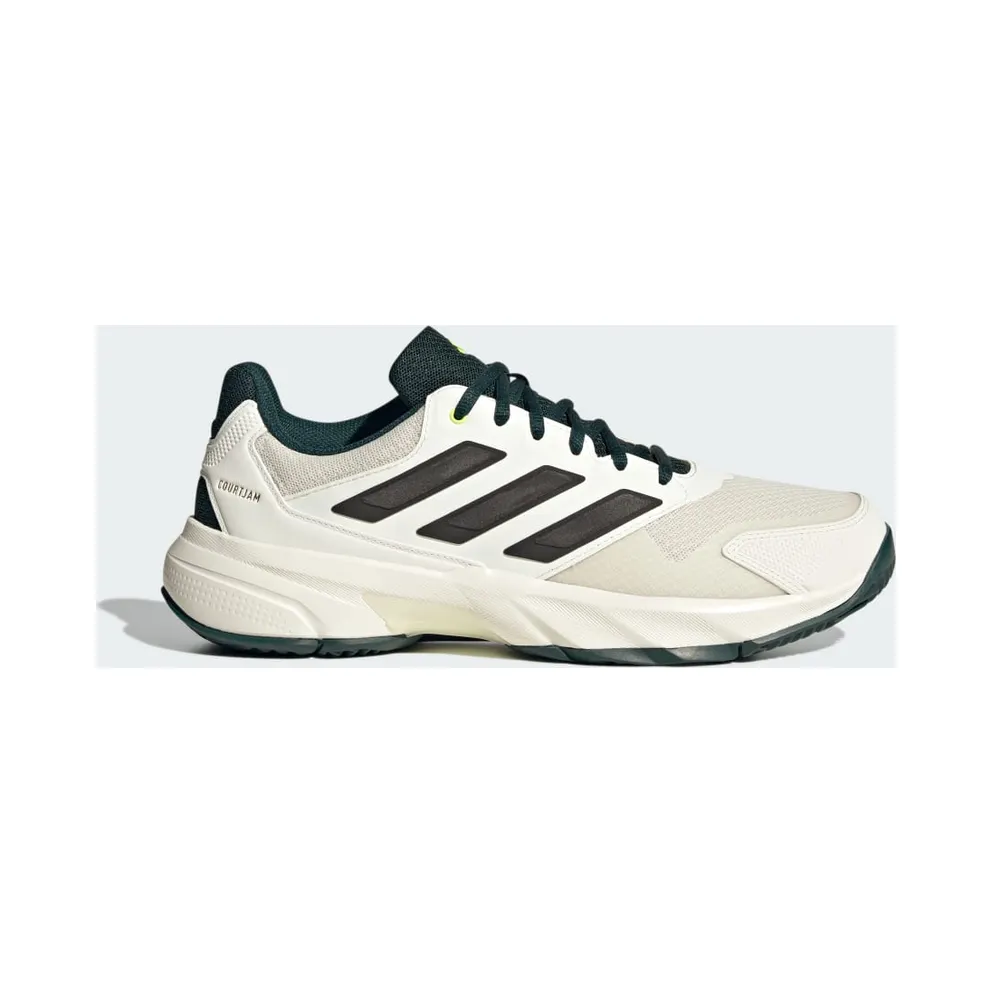 Adidas Courtjam Control 3 Tennis Off White / Silver Metallic / Aurora Ivy (JH5135)