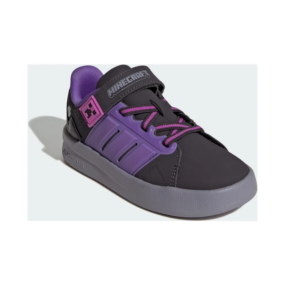 Adidas ADIDAS MINECRAFT LIGHTORAMA COURT Shoes KIDS Aurora Black / Purple Rush / Purple Burst (KI9113)