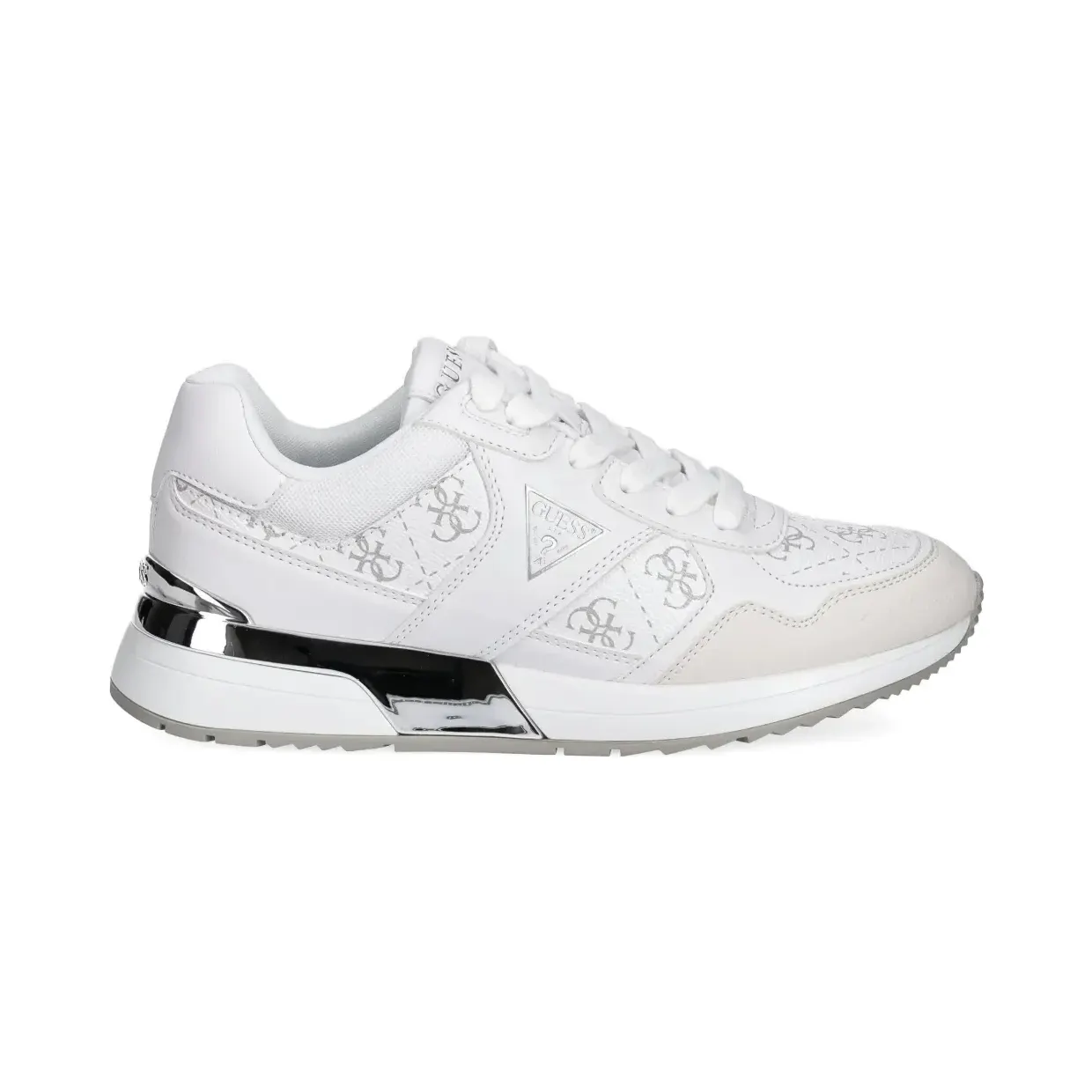 Guess Usa Mickay 4G low-top met logoprint “White” (FLFMICELE12)