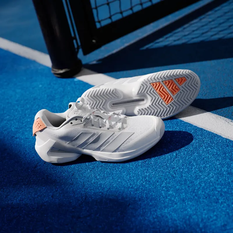 Adidas adizero Ubersonic 5 Tennis Cloud White / Halo Blue / Beam Orange (JR1755)