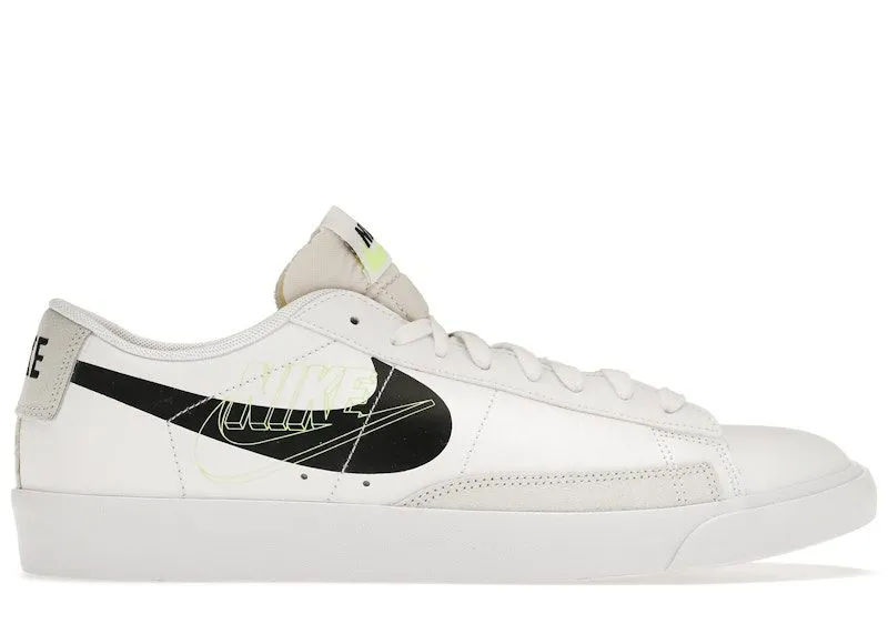 Nike Blazer Low Print White Black Volt (DA4652-100)