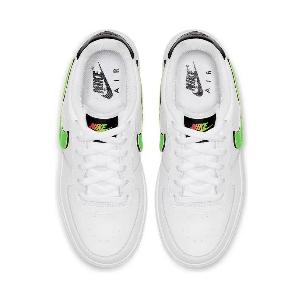 Nike Air Force 1 Low Removable Swoosh White Green Strike (GS) White/Green Strike-White-Black (AR7446-100)