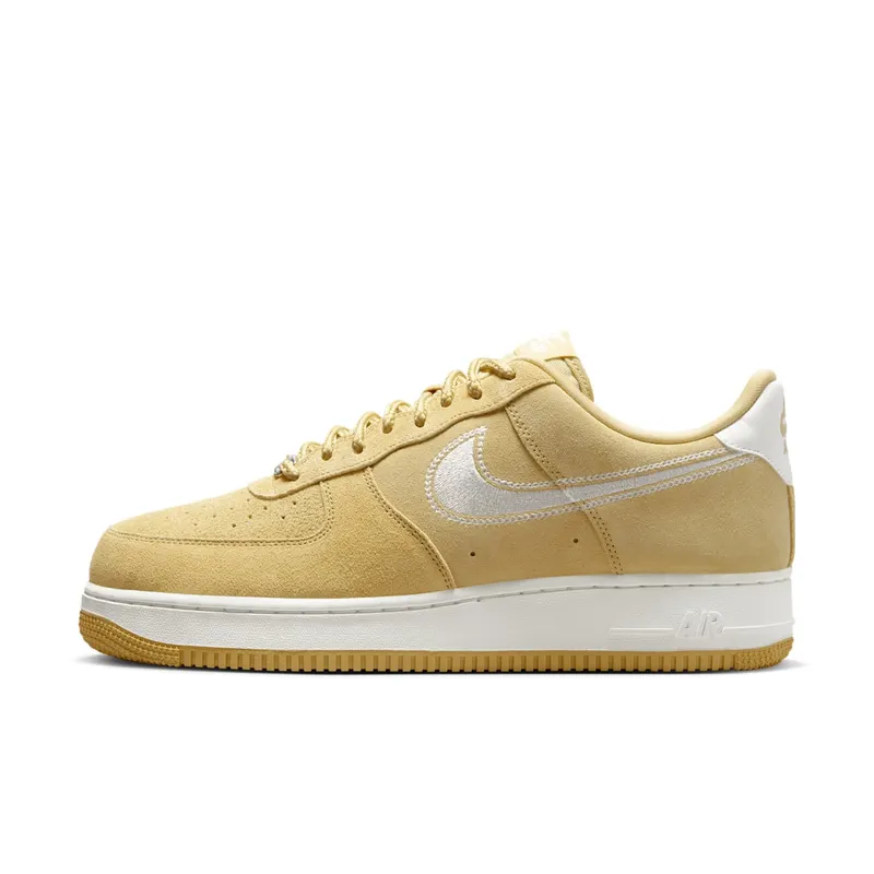 Nike Air Force 1 Low ’07 LV8 “Buff Gold Sail Embroidered Swoosh” (HJ4465-700)
